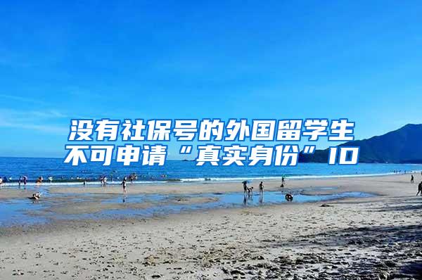 没有社保号的外国留学生不可申请“真实身份”ID