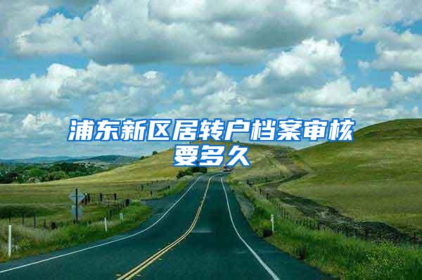 浦东新区居转户档案审核要多久