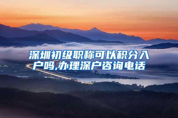 深圳初级职称可以积分入户吗,办理深户咨询电话