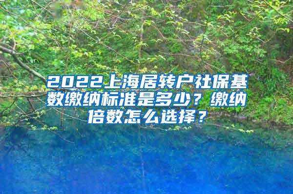 2022上海居转户社保基数缴纳标准是多少？缴纳倍数怎么选择？