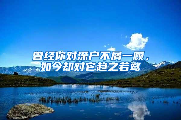 曾经你对深户不屑一顾，如今却对它趋之若鹜