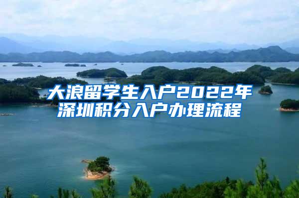 大浪留学生入户2022年深圳积分入户办理流程