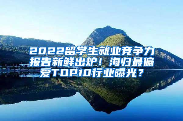 2022留学生就业竞争力报告新鲜出炉！海归最偏爱TOP10行业曝光？