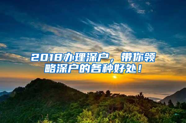 2018办理深户，带你领略深户的各种好处！