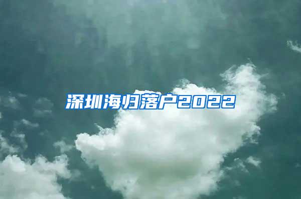 深圳海归落户2022