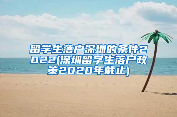 留学生落户深圳的条件2022(深圳留学生落户政策2020年截止)