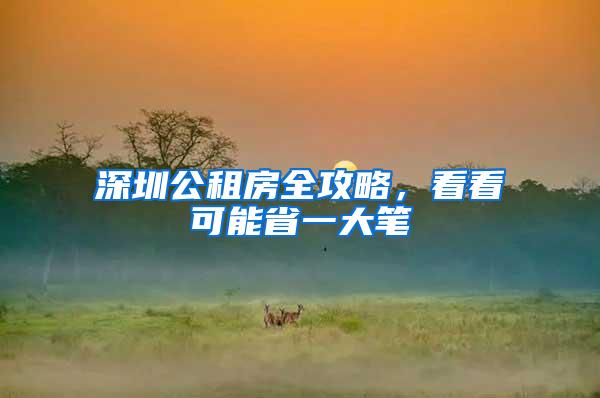 深圳公租房全攻略，看看可能省一大笔