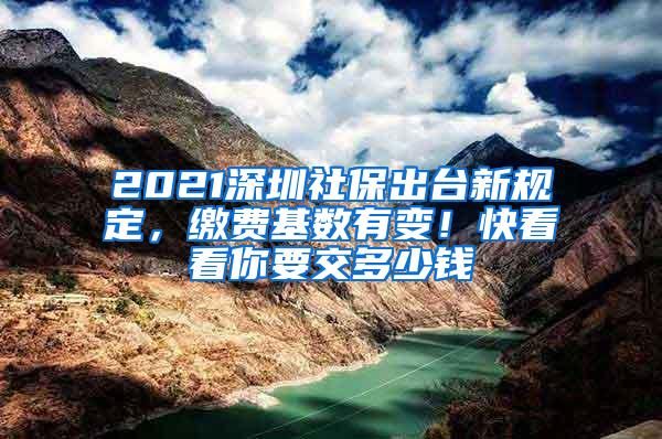 2021深圳社保出台新规定，缴费基数有变！快看看你要交多少钱