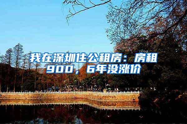 我在深圳住公租房：房租900，6年没涨价