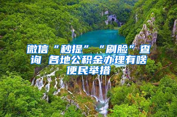 微信“秒提”“刷脸”查询 各地公积金办理有啥便民举措