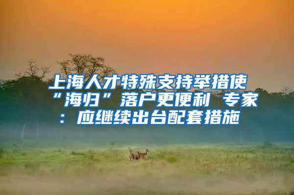 上海人才特殊支持举措使“海归”落户更便利 专家：应继续出台配套措施