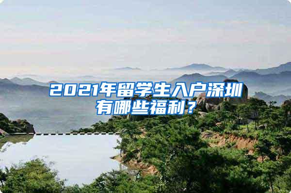 2021年留学生入户深圳有哪些福利？