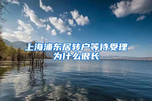 上海浦东居转户等待受理为什么很长