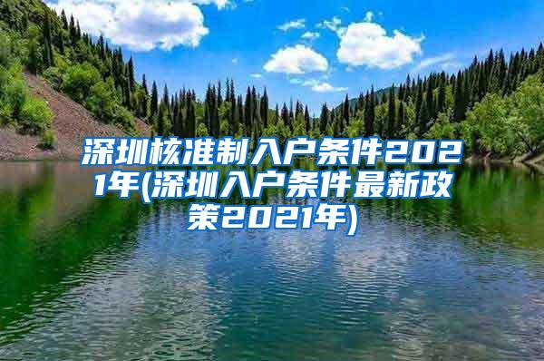 深圳核准制入户条件2021年(深圳入户条件最新政策2021年)