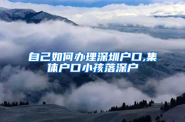 自己如何办理深圳户口,集体户口小孩落深户