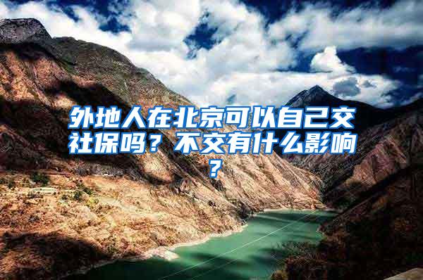 外地人在北京可以自己交社保吗？不交有什么影响？