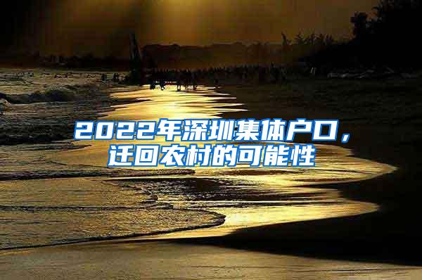 2022年深圳集体户口，迁回农村的可能性