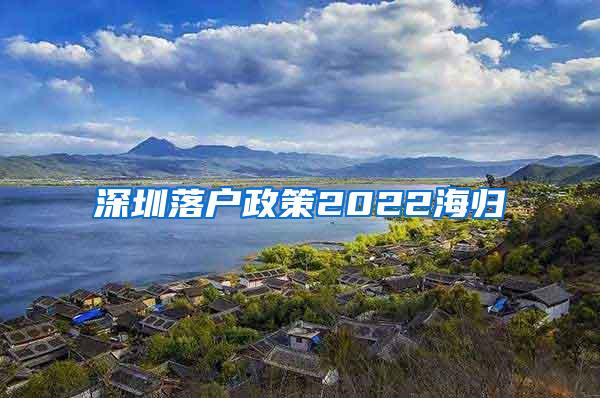 深圳落户政策2022海归