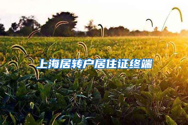 上海居转户居住证终端