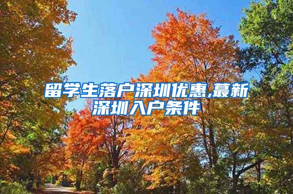 留学生落户深圳优惠,蕞新深圳入户条件