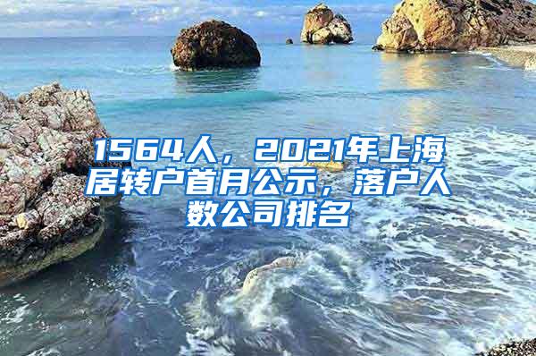 1564人，2021年上海居转户首月公示，落户人数公司排名