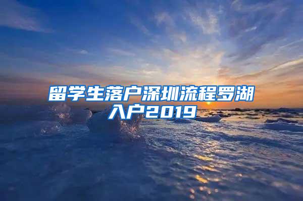 留学生落户深圳流程罗湖入户2019