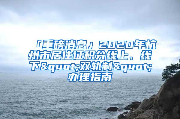 「重磅消息」2020年杭州市居住证积分线上、线下"双轨制"办理指南