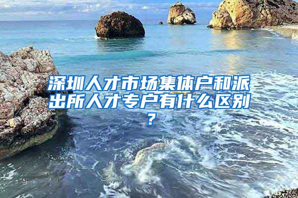 深圳人才市场集体户和派出所人才专户有什么区别？