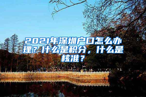 2021年深圳户口怎么办理？什么是积分，什么是核准？