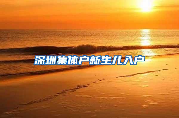 深圳集体户新生儿入户