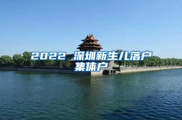 2022 深圳新生儿落户集体户