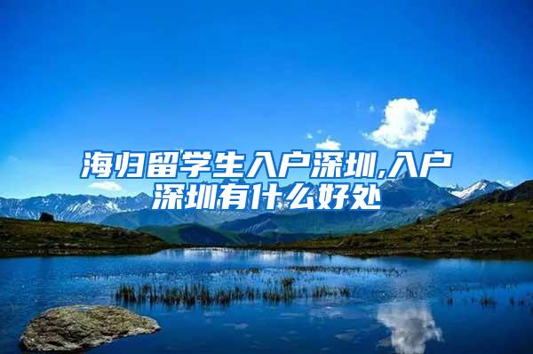 海归留学生入户深圳,入户深圳有什么好处