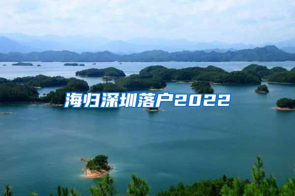 海归深圳落户2022