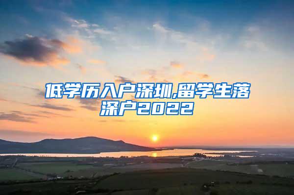 低学历入户深圳,留学生落深户2022