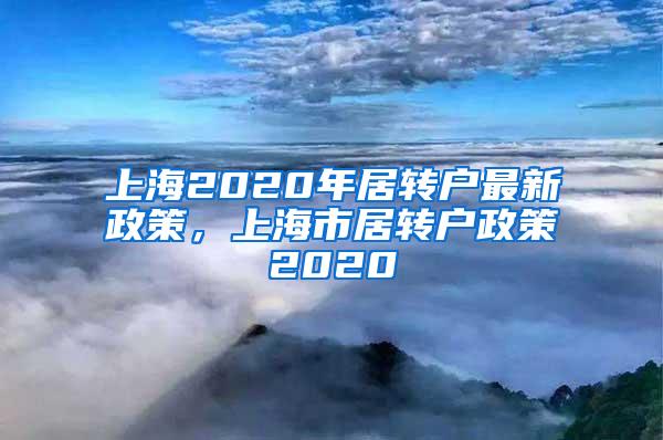 上海2020年居转户最新政策，上海市居转户政策2020