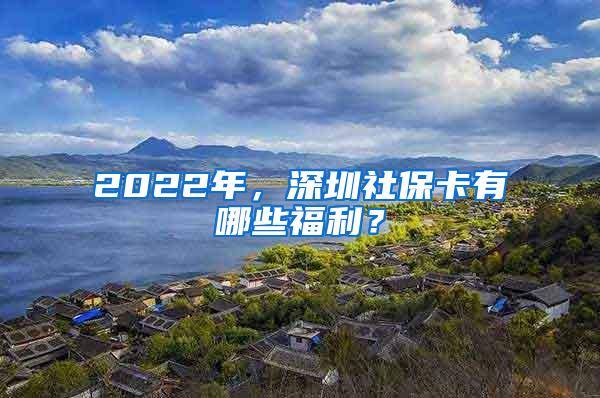 2022年，深圳社保卡有哪些福利？