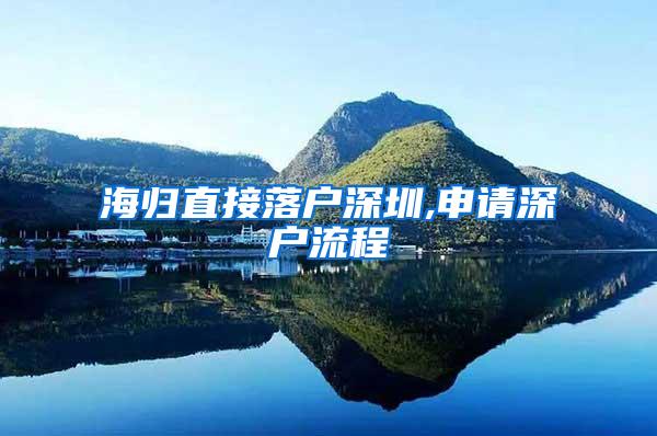 海归直接落户深圳,申请深户流程