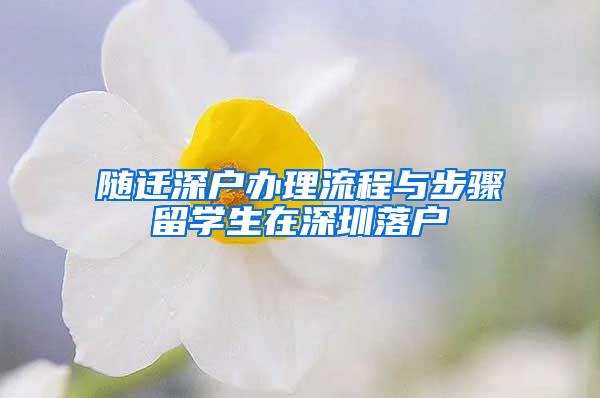 随迁深户办理流程与步骤留学生在深圳落户