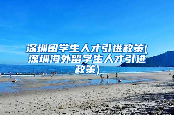 深圳留学生人才引进政策(深圳海外留学生人才引进政策)