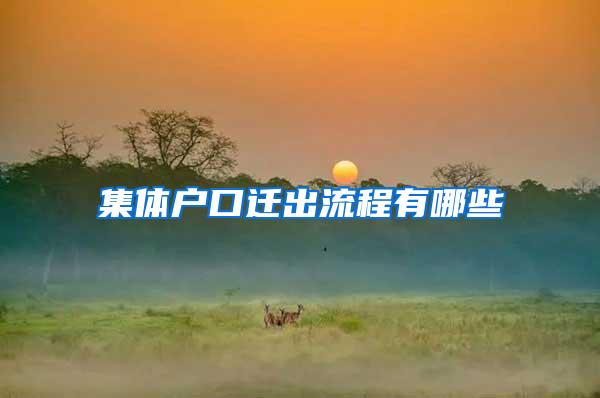 集体户口迁出流程有哪些