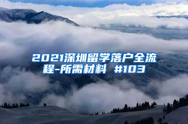 2021深圳留学落户全流程-所需材料 #103