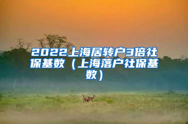 2022上海居转户3倍社保基数（上海落户社保基数）