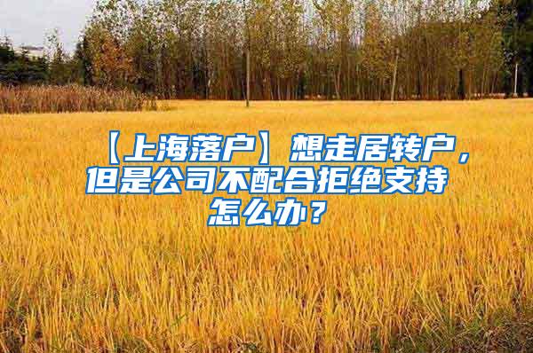 【上海落户】想走居转户，但是公司不配合拒绝支持怎么办？