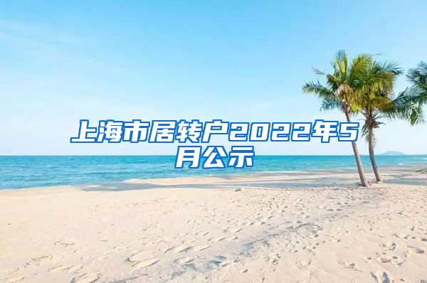 上海市居转户2022年5月公示
