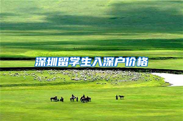 深圳留学生入深户价格