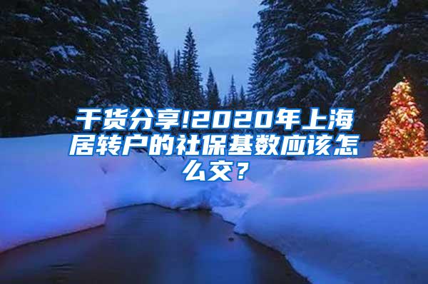 干货分享!2020年上海居转户的社保基数应该怎么交？