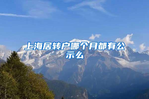 上海居转户哪个月都有公示么