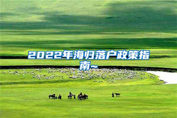 2022年海归落户政策指南~