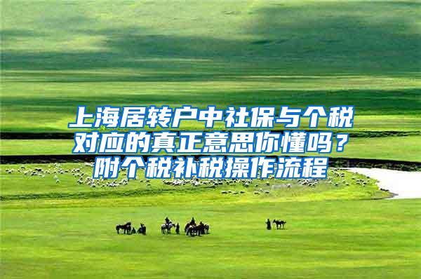 上海居转户中社保与个税对应的真正意思你懂吗？附个税补税操作流程