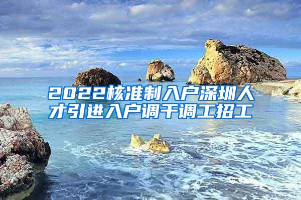 2022核准制入户深圳人才引进入户调干调工招工